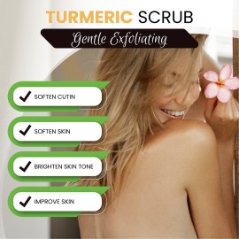 AMVital Turmeric Body Scrub - Handmade Natural Scrub For Body, Face, Hand, and Foot - Natural Skincare Body Scrub For Women - Suitable for All Skin Types (7.8oz) AMVital Turmeric Body Scrub - Handmade Natural Scrub For Body, Face, Hand, and Foot - Natural Skincare Body Scrub For Women - Suitable for All Skin Types (7.8oz)