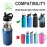 Straw Lid for Hydro Flask, Lids with Straw Compatible with Hydro Flask Wide Mouth 12/18/20/32/40 oz Water Bottles, Leak-Proof Drinking Cap with Replacement Straw, Durable Sport Bottle Lid Accessories