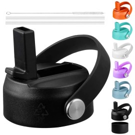 Straw Lid for Hydro Flask, Lids with Straw Compatible with Hydro Flask Wide Mouth 12/18/20/32/40 oz Water Bottles, Leak-Proof Drinking Cap with Replacement Straw, Durable Sport Bottle Lid Accessories Straw Lid for Hydro Flask, Lids with Straw Compatible with Hydro Flask Wide Mouth 12/18/20/32/40 oz Water Bottles, Leak-Proof Drinking Cap with Replacement Straw, Durable Sport Bottle Lid Accessories