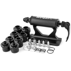 Bike Fork Mount, Upgraded Quick Release Thru Axle Bicycle Fork Rack Block with 4 Adapters for Car Trucks Vans SUV Transport and Storage, Black Bike Fork Mount, Upgraded Quick Release Thru Axle Bicycle Fork Rack Block with 4 Adapters for Car Trucks Vans SUV Transport and Storage, Black