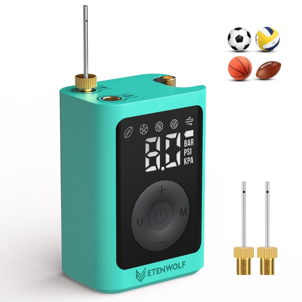 ETENWOLF Electric Ball Pump Inflation & Deflation 2-17 PSI, Basketball Pump with Precise Pressure Gauge, Rechargeable Air Pump for Balls, Soccer Ball Air Pump ETENWOLF Electric Ball Pump Inflation & Deflation 2-17 PSI, Basketball Pump with Precise Pressure Gauge, Rechargeable Air Pump for Balls, Soccer Ball Air Pump