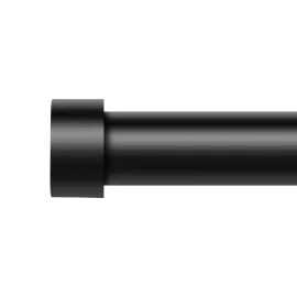 VOIIY Curtain Rods for Windows 48 to 84 Inch(4-7 Feet),Black 1\'\' Diameter Drapery Rods with End Cap Style Design,Modern Adjustable Heavy Duty Curtain Rod,Size:36\'\'-88\'\'