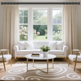 VOIIY Curtain Rods for Windows 48 to 84 Inch(4-7 Feet),Black 1\'\' Diameter Drapery Rods with End Cap Style Design,Modern Adjustable Heavy Duty Curtain Rod,Size:36\'\'-88\'\' VOIIY Curtain Rods for Windows 48 to 84 Inch(4-7 Feet),Black 1\'\' Diameter Drapery Rods with End Cap Style Design,Modern Adjustable Heavy Duty Curtain Rod,Size:36\'\'-88\'\'