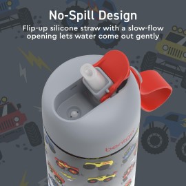 Bentgo Kids Water Bottle - Leak-Proof, Durable Tritan, BPA-Free 15 oz. Cup for Kids/Toddlers Ages 3+, Safe Sip Spout, Carrying Handle, & Dishwasher Safe for School, Sports, Daycare & Camp (Trucks) Bentgo Kids Water Bottle - Leak-Proof, Durable Tritan, BPA-Free 15 oz. Cup for Kids/Toddlers Ages 3+, Safe Sip Spout, Carrying Handle, & Dishwasher Safe for School, Sports, Daycare & Camp (Trucks)