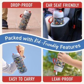 Bentgo Kids Water Bottle - Leak-Proof, Durable Tritan, BPA-Free 15 oz. Cup for Kids/Toddlers Ages 3+, Safe Sip Spout, Carrying Handle, & Dishwasher Safe for School, Sports, Daycare & Camp (Trucks) Bentgo Kids Water Bottle - Leak-Proof, Durable Tritan, BPA-Free 15 oz. Cup for Kids/Toddlers Ages 3+, Safe Sip Spout, Carrying Handle, & Dishwasher Safe for School, Sports, Daycare & Camp (Trucks)