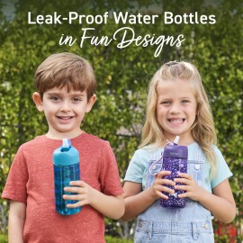 Bentgo Kids Water Bottle - Leak-Proof, Durable Tritan, BPA-Free 15 oz. Cup for Kids/Toddlers Ages 3+, Safe Sip Spout, Carrying Handle, & Dishwasher Safe for School, Sports, Daycare & Camp (Unicorn)