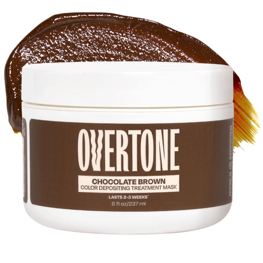 Overtone Color Depositing Semi-Permanent Hair Dye Conditioner - 8 oz For Natural & Color-Treated Hair, Moisturizing Shea Butter & Coconut Oil - Vegan & Cruelty-Free, Chocolate Brown Overtone Color Depositing Semi-Permanent Hair Dye Conditioner - 8 oz For Natural & Color-Treated Hair, Moisturizing Shea Butter & Coconut Oil - Vegan & Cruelty-Free, Chocolate Brown