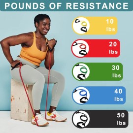 Resistance Bands with Handles for Resistance Training, Physical Therapy and Home Workouts - 30lbs Resistance Bands with Handles for Resistance Training, Physical Therapy and Home Workouts - 30lbs