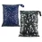 2 Pcs Waterproof Reusable Wet Dry Bag for Diaper Baby Cloth Gym Clothes Washable Travel Bags for Beach Pool Swimsuits Pockets with Two Zippered Dirty Diapers Stroller Yoga Toiletries Daycare Organizer
