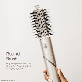 Shark FlexStyle Round Hot Air Brush Attachment for Blow Dryers, Hair Styling Tool for Straight, Wavy, Curly, and Coily Hair, Stone Shark FlexStyle Round Hot Air Brush Attachment for Blow Dryers, Hair Styling Tool for Straight, Wavy, Curly, and Coily Hair, Stone
