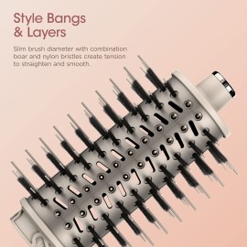 Shark FlexStyle Round Hot Air Brush Attachment for Blow Dryers, Hair Styling Tool for Straight, Wavy, Curly, and Coily Hair, Stone Shark FlexStyle Round Hot Air Brush Attachment for Blow Dryers, Hair Styling Tool for Straight, Wavy, Curly, and Coily Hair, Stone