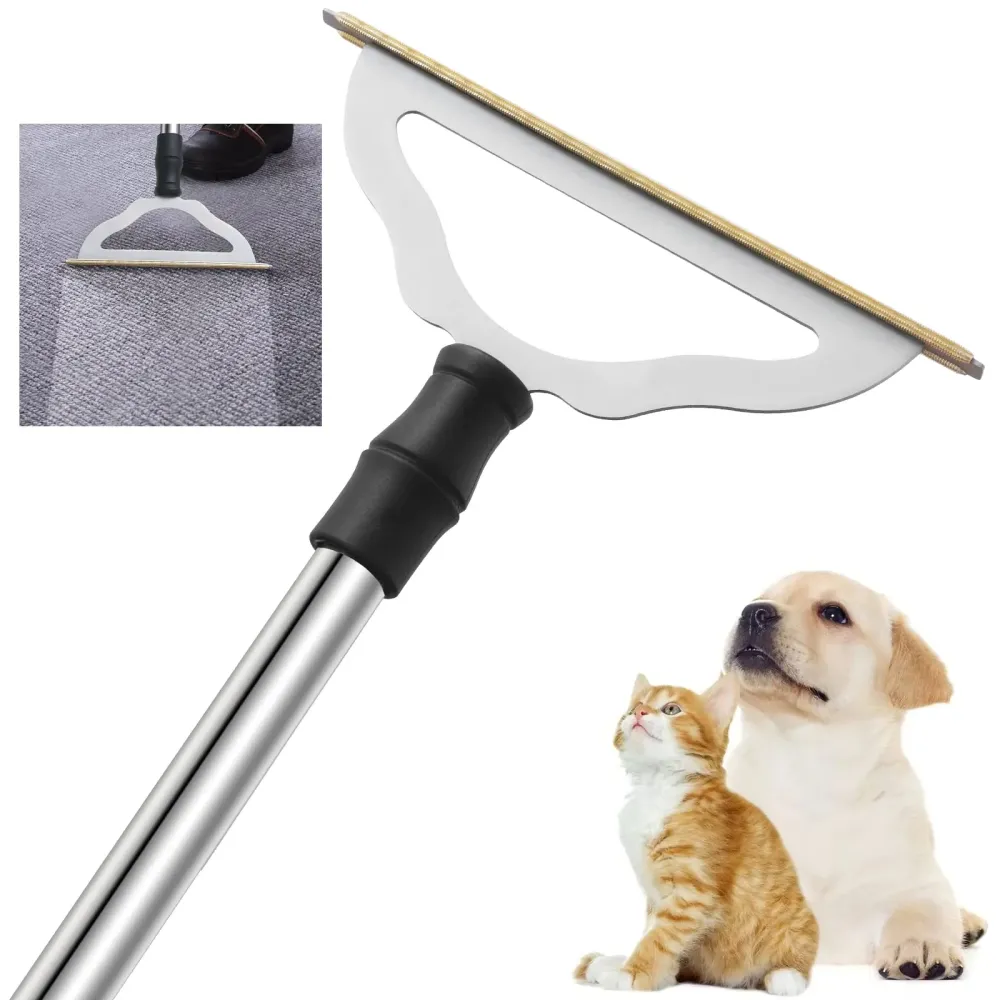 GOSEDER Carpet Rake for Pet Hair Removal - Reusable Pet Hair Remover for Carpet Long Handle, Advanced Dog Hair Broom, Cat Fur Brush, Lint Remover Scraper for Carpets, Rugs, Mats, Couch, Furniture GOSEDER Carpet Rake for Pet Hair Removal - Reusable Pet Hair Remover for Carpet Long Handle, Advanced Dog Hair Broom, Cat Fur Brush, Lint Remover Scraper for Carpets, Rugs, Mats, Couch, Furniture