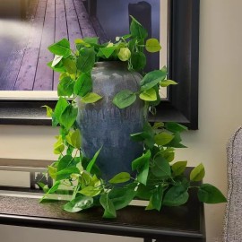 BLEUM CADE Fake Hanging Plants, 2pcs Artificial Hanging Plant, Faux Pothos Vines Hanging Plant Greenery for Wall Home Living Room Indoor Outdoor Decor (No Baskets) BLEUM CADE Fake Hanging Plants, 2pcs Artificial Hanging Plant, Faux Pothos Vines Hanging Plant Greenery for Wall Home Living Room Indoor Outdoor Decor (No Baskets)