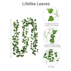 ARTKAIKE Fake Vines for Room Decor(12 Pack 84 Feet) Aesthetic Artificial Plant Ivy Leaves Hanging Greenery Garlands for Home Bedroom Wall Wedding Party Decor ARTKAIKE Fake Vines for Room Decor(12 Pack 84 Feet) Aesthetic Artificial Plant Ivy Leaves Hanging Greenery Garlands for Home Bedroom Wall Wedding Party Decor