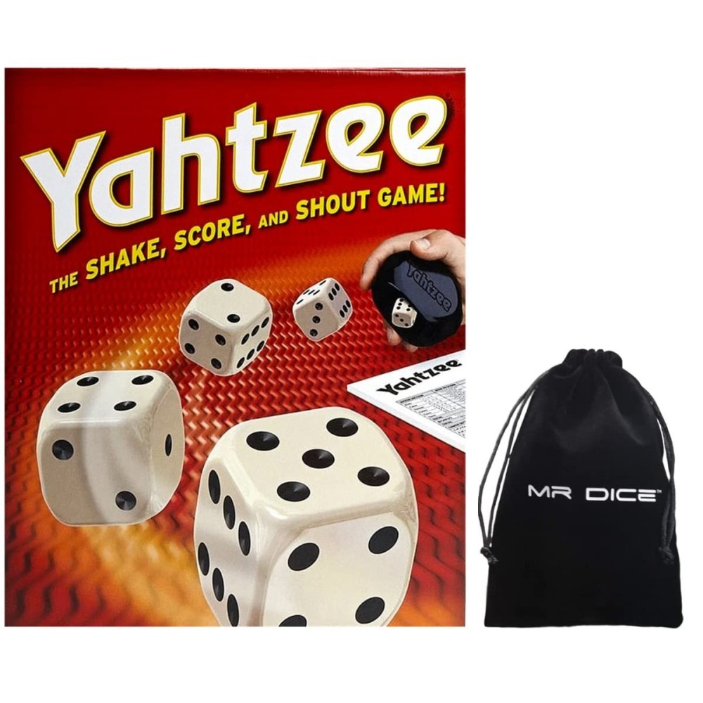 Mr Dice Classic Dice Game - Card Board Games for Family Night Bundle Drawstring Bag Mr Dice Classic Dice Game - Card Board Games for Family Night Bundle Drawstring Bag