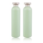 UMETASS 13.5oz Squeeze Bottles with Flip Cap, Refillable Plastic Travel Bottles for Creams, Lotion, Shampoo, Conditioner (2 Pcs)