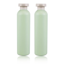 UMETASS 13.5oz Squeeze Bottles with Flip Cap, Refillable Plastic Travel Bottles for Creams, Lotion, Shampoo, Conditioner (2 Pcs)