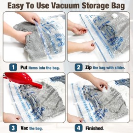 HIBAG Vacuum Storage Bags, 10 Jumbo Space Saver Vacuum Seal Bags, Space Bags, Vacuum Sealer Bags for Clothes, Comforters, Blankets, Bedding (10J) HIBAG Vacuum Storage Bags, 10 Jumbo Space Saver Vacuum Seal Bags, Space Bags, Vacuum Sealer Bags for Clothes, Comforters, Blankets, Bedding (10J)
