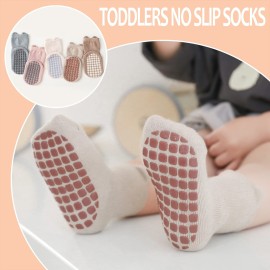 TRUEHAN 5 Pairs Toddler Non Slip Socks with Grips Baby Socks for Kids Girls Boys 5 Pairs Animal A1-3 years TRUEHAN 5 Pairs Toddler Non Slip Socks with Grips Baby Socks for Kids Girls Boys 5 Pairs Animal A1-3 years