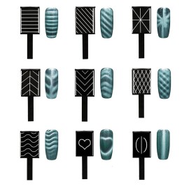 SILPECWEE 15Pcs Nail Magnet Set Cat Eye Gel Nail Polish Magnet Wand Magnetic Nail Polish Cat Eye Magnet for Nails Cat Eye Magnets Sticks Nail Design Tools Nail Art SILPECWEE 15Pcs Nail Magnet Set Cat Eye Gel Nail Polish Magnet Wand Magnetic Nail Polish Cat Eye Magnet for Nails Cat Eye Magnets Sticks Nail Design Tools Nail Art