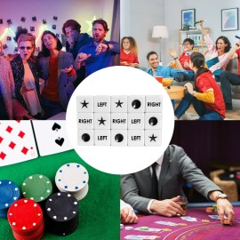 ZLIXING 15 Pcs Dice for Left Right Center Dice Game Prime Only Dice Family Board Games Accessories