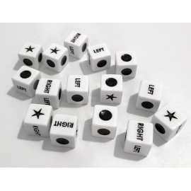 ZLIXING 15 Pcs Dice for Left Right Center Dice Game Prime Only Dice Family Board Games Accessories