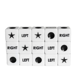 ZLIXING 15 Pcs Dice for Left Right Center Dice Game Prime Only Dice Family Board Games Accessories
