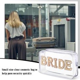 LEIFIDE Bride Bag Clear Makeup Bag Bride Gift Cosmetic Bag Mrs Pearl Bags Bride Toiletry Bag Wifey Makeup Pouch Rhinestone Letter PVC Cosmetics Bag Travel Case Bride Purse Portable Bag(BRIDE Style) LEIFIDE Bride Bag Clear Makeup Bag Bride Gift Cosmetic Bag Mrs Pearl Bags Bride Toiletry Bag Wifey Makeup Pouch Rhinestone Letter PVC Cosmetics Bag Travel Case Bride Purse Portable Bag(BRIDE Style)