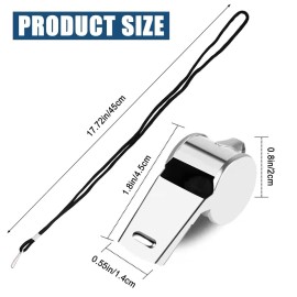 Tiankohelan 3 Pcs Whistle,Stainless Steel Sports Whistle with Lanyard for Coaches Referees Emergency Outdoor Sports Tiankohelan 3 Pcs Whistle,Stainless Steel Sports Whistle with Lanyard for Coaches Referees Emergency Outdoor Sports