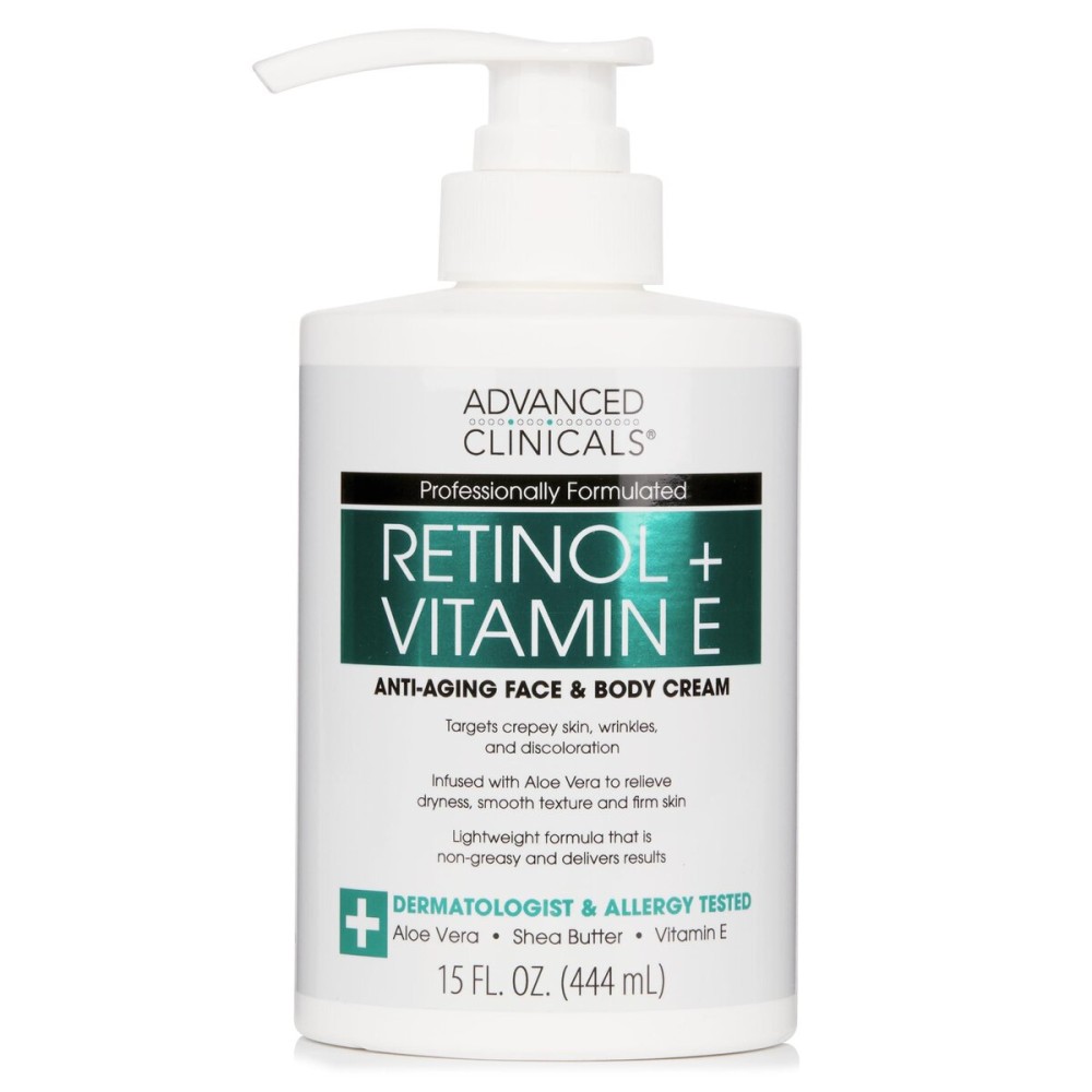 Advanced Clinicals Retinol Body Lotion, Firming & Anti-Aging Moisturizer for Crepey Skin, 15 Oz Retinol Face & Body Cream Advanced Clinicals Retinol Body Lotion, Firming & Anti-Aging Moisturizer for Crepey Skin, 15 Oz Retinol Face & Body Cream