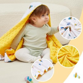 QSTEHEML Baby Blankets Neutral for Boys Girls,Super Soft Nursery Minky Blanket Unisex, Baby Gifts Double Layer with Dotted Backing, Newborn Blankets for Crib Stroller(Bee, 30 * 40inch) QSTEHEML Baby Blankets Neutral for Boys Girls,Super Soft Nursery Minky Blanket Unisex, Baby Gifts Double Layer with Dotted Backing, Newborn Blankets for Crib Stroller(Bee, 30 * 40inch)