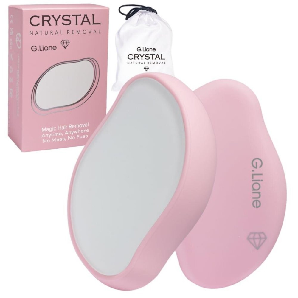 G.Liane Crystal Hair Eraser,Physical Glass Hair Removal,Reusable Nano Hair Remover Stone,Epilator for Women and Men,Soft Silky Skin (Pink) G.Liane Crystal Hair Eraser,Physical Glass Hair Removal,Reusable Nano Hair Remover Stone,Epilator for Women and Men,Soft Silky Skin (Pink)