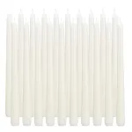 flamecan Ivory Taper Candles, Set of 20 Unscented and Smokeless 10 Inch Taper Candles Long Burning, Paraffin Wax with Cotton Wicks for Burning Approxinately 7-8 Hours Time