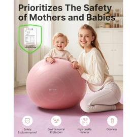 YOTTOY Exercise Ball for Pregnancy,Anti-Burst Yoga Ball for Physical Therapy,Stability Ball for Ball Chair Fitness with Pump (Pink) YOTTOY Exercise Ball for Pregnancy,Anti-Burst Yoga Ball for Physical Therapy,Stability Ball for Ball Chair Fitness with Pump (Pink)