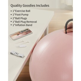 YOTTOY Exercise Ball for Pregnancy,Anti-Burst Yoga Ball for Physical Therapy,Stability Ball for Ball Chair Fitness with Pump (Pink) YOTTOY Exercise Ball for Pregnancy,Anti-Burst Yoga Ball for Physical Therapy,Stability Ball for Ball Chair Fitness with Pump (Pink)