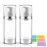 Cosywell Airless Pump Bottles 3.4oz/100ml Empty Moisturizer Pump Dispenser Airless Cosmetic Pump Container Travel Pump Bottles for Toiletries Shampoo Lotion and Cream Clear 2 Pack