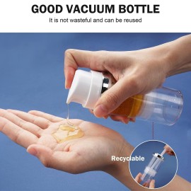 Cosywell Airless Pump Bottles 3.4oz/100ml Empty Moisturizer Pump Dispenser Airless Cosmetic Pump Container Travel Pump Bottles for Toiletries Shampoo Lotion and Cream Clear 2 Pack Cosywell Airless Pump Bottles 3.4oz/100ml Empty Moisturizer Pump Dispenser Airless Cosmetic Pump Container Travel Pump Bottles for Toiletries Shampoo Lotion and Cream Clear 2 Pack
