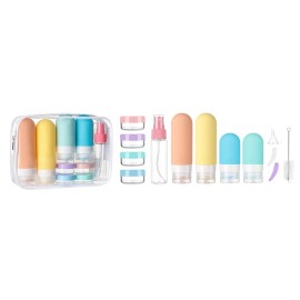 Depoza 16 Pack Travel Bottles Set - TSA Approved Leak Proof Silicone Squeezable Containers for Toiletries, Conditioner, Shampoo, Lotion & Body Wash Accessories (16 pcs/White Pack) Depoza 16 Pack Travel Bottles Set - TSA Approved Leak Proof Silicone Squeezable Containers for Toiletries, Conditioner, Shampoo, Lotion & Body Wash Accessories (16 pcs/White Pack)