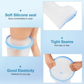 Waterproof Extra Wide Leg Cast Cover for Shower Adults, Extra Large Leg Shower Cover with Non-Slip Bottom, Watertight Foot Protector for Plus Size Adults Surgery Shower Boot Waterproof Extra Wide Leg Cast Cover for Shower Adults, Extra Large Leg Shower Cover with Non-Slip Bottom, Watertight Foot Protector for Plus Size Adults Surgery Shower Boot