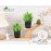 Der Rose 2 Pack Fake Plants Small Artificial Potted Plants Faux Plants Black Bathroom Accessories for Home Office Desk Bathroom Decor Indoor