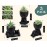 Der Rose 3pcs Fake Succulents Plants Artificial for Black Bathroom Bedroom Home Room Decor Aesthetic Indoor