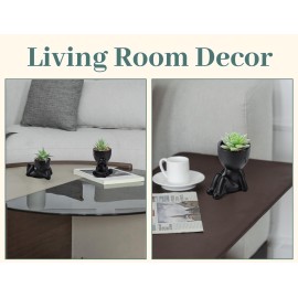 Der Rose 3pcs Fake Succulents Plants Artificial for Black Bathroom Bedroom Home Room Decor Aesthetic Indoor Der Rose 3pcs Fake Succulents Plants Artificial for Black Bathroom Bedroom Home Room Decor Aesthetic Indoor