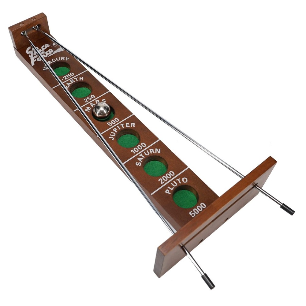 WE Games Shoot The Moon - a Classic 1940\'s Nostalgia Game - Solid Walnut Wood Stain - 18 inches