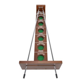 WE Games Shoot The Moon - a Classic 1940\'s Nostalgia Game - Solid Walnut Wood Stain - 18 inches