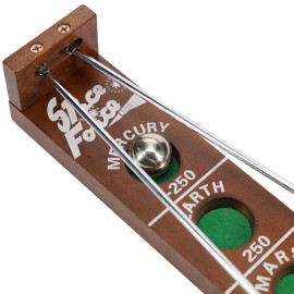 WE Games Shoot The Moon - a Classic 1940\'s Nostalgia Game - Solid Walnut Wood Stain - 18 inches