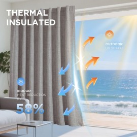 Joydeco Blackout Curtains for Bedroom - Natural Linen Curtains 52 X 84 inch, Thermal Insulated 100% Blackout 2 Panels Light Blocking Drapes, Rod Pocket & Back Tabs, Darkening Privacy for Living Room Joydeco Blackout Curtains for Bedroom - Natural Linen Curtains 52 X 84 inch, Thermal Insulated 100% Blackout 2 Panels Light Blocking Drapes, Rod Pocket & Back Tabs, Darkening Privacy for Living Room