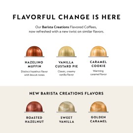 Nespresso Capsules Vertuo, Barista Flavored Pack, Medium Roast Coffee, 30 Count Coffee Pods, Brews 7.8oz. Nespresso Capsules Vertuo, Barista Flavored Pack, Medium Roast Coffee, 30 Count Coffee Pods, Brews 7.8oz.