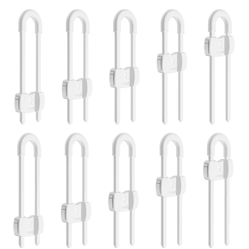 (10 pack white) 4 button Cabinet Locks, U-Shaped Proofing Drawers Safety Child Locks Adjustable, for Wardrobe,Kitchen,Bathroom,Drawer,Fridge,Cupboard Doors Knobs & Handles (10 pack white) 4 button Cabinet Locks, U-Shaped Proofing Drawers Safety Child Locks Adjustable, for Wardrobe,Kitchen,Bathroom,Drawer,Fridge,Cupboard Doors Knobs & Handles