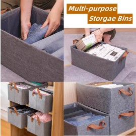 Pack of 3 Large Capacity Storage Bins Closet Organizer System, Sturdy Foldable Storage Boxes for Organizing Clothing, Sheets, Toys, Books - Shelf Organizer Shelves Basket Storage Bin Pack of 3 Large Capacity Storage Bins Closet Organizer System, Sturdy Foldable Storage Boxes for Organizing Clothing, Sheets, Toys, Books - Shelf Organizer Shelves Basket Storage Bin