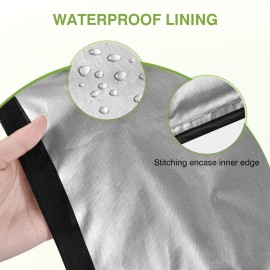 2 Pack Swimsuit & Towel Wet Dry Sack - 12 x 16 inch Waterproof Clothes Bag with Handle & Zippered Oxford Cloth - Black